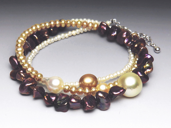 アコヤ真珠＆白蝶真珠＆淡水真珠ブレスレット