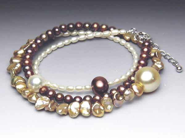 アコヤ真珠＆白蝶真珠＆淡水真珠ブレスレット