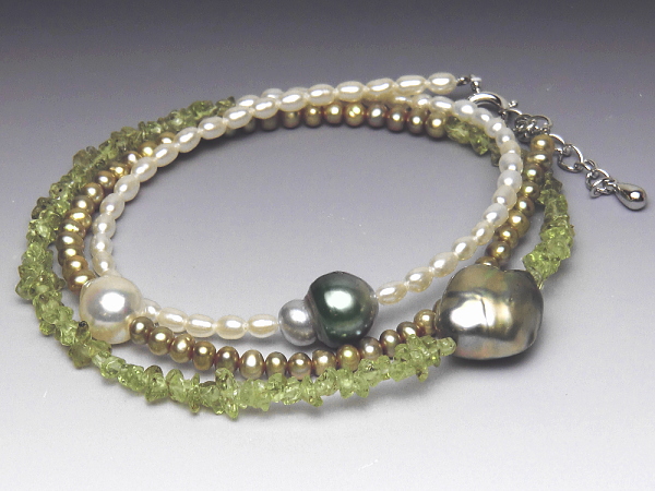 アコヤ真珠＆黒蝶真珠＆淡水真珠ブレスレット