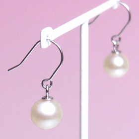 K14WGアコヤ真珠ピアス