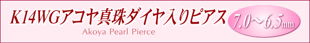 K14WGアコヤ真珠ダイヤ入りピアス　タイトル