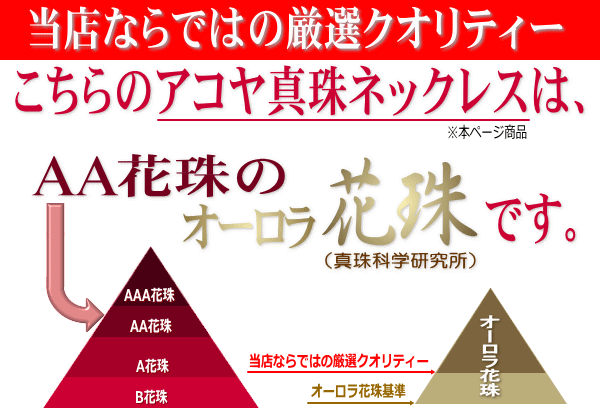 当店ならではの厳選クオリティー（AA花珠のオーロラ花珠）