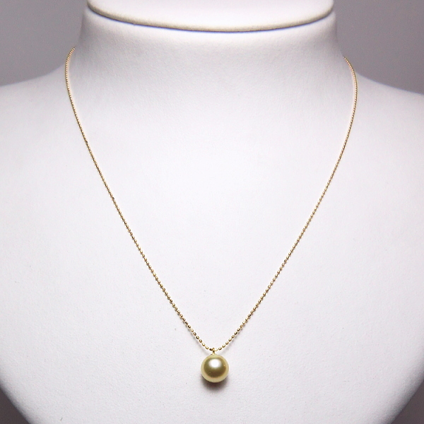 K18YGアコヤ真珠プチペンダント（ゴールドカラー／7mm）