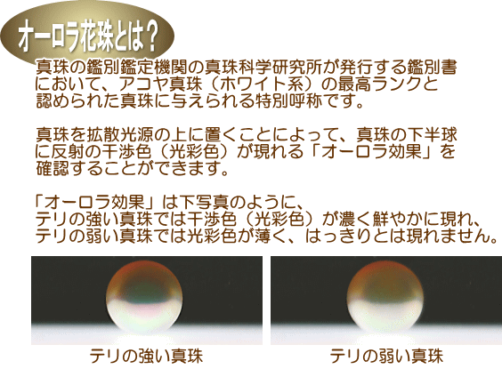 オーロラ花珠真珠 鑑別書付 10石ダイヤ パールリング（指輪