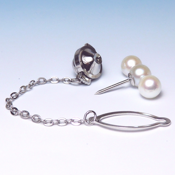 アコヤ真珠タイピン