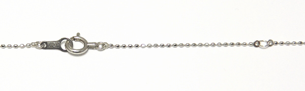 K10WG製チェーンネックレス（カットボールタイプ／幅：0.8mm／長さ：40cm）