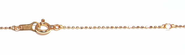 K18PGチェーンネックレス（カットボールタイプ／幅：0.8mm／長さ：40cm）