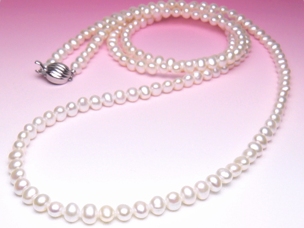 淡水真珠ロングネックレス（7.0～6.0mm/120cm）