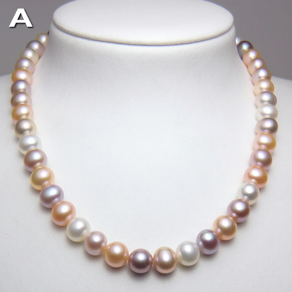 淡水真珠 ネックレス（マルチカラー／8.5-9.0mm） | 真珠専門エイチ ...