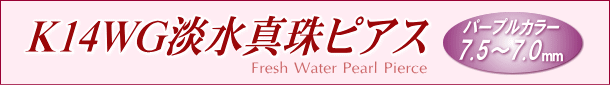K14WG淡水真珠ピアス