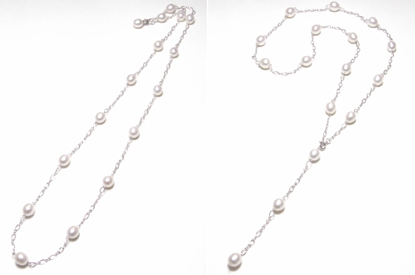 アレンジ多彩なロングステーションネックレス