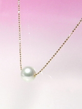 真珠の入れ替え＆長さ調節可能な淡水真珠スルーネックレス（ホワイトカラー）