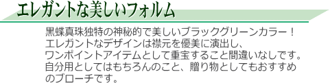 黒蝶真珠ブローチ　説明