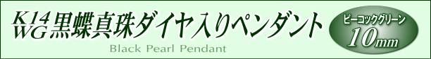 K14WG黒蝶真珠ダイヤ入りペンダント タイトル