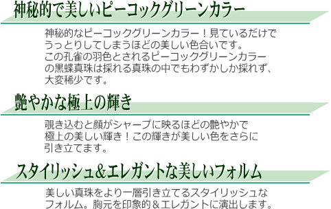 K14WG黒蝶真珠ダイヤ入りペンダント　説明