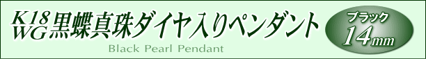K18WG黒蝶真珠ダイヤ入りペンダント タイトル