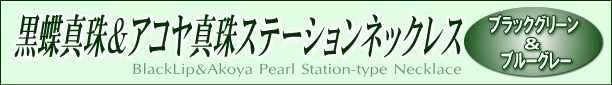 黒蝶真珠＆アコヤ真珠ステーションネックレス