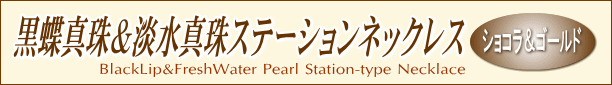 黒蝶真珠＆淡水真珠ステーションネックレス　タイトル