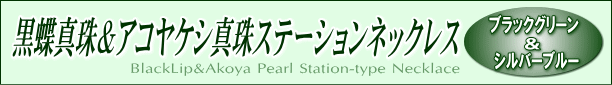 黒蝶真珠＆アコヤケシ真珠ステーションネックレス　タイトル
